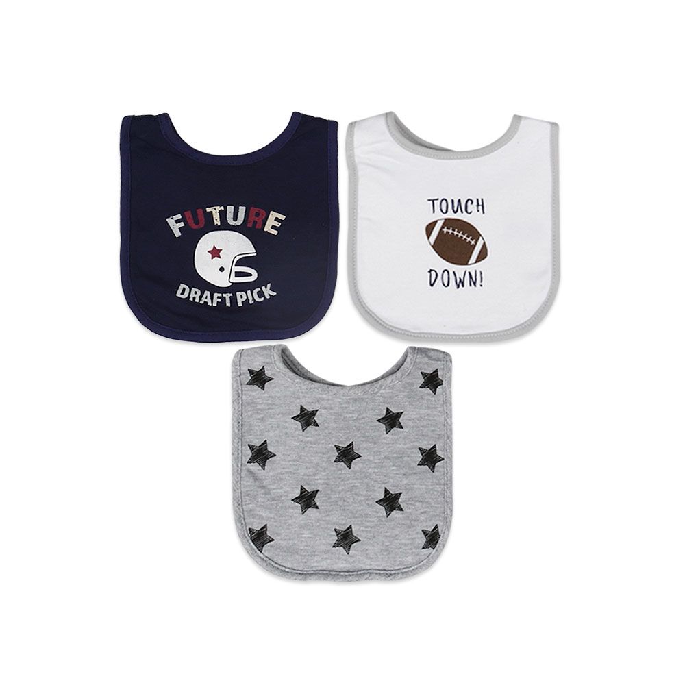 Set baberos algodón x3 - Hudson Baby