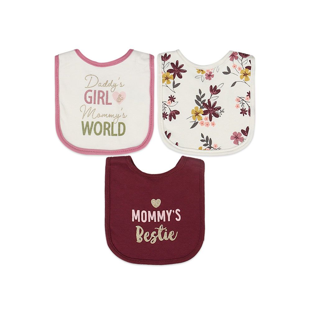 Set baberos algodón x3 - Hudson Baby