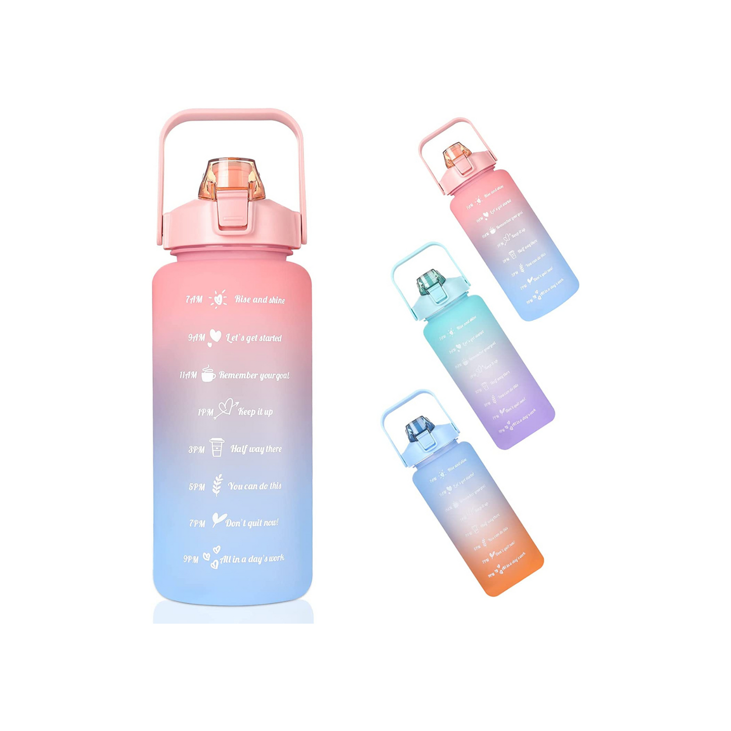 Botella De Agua Deportiva 2 Litros Diseño Motivacional — MdeOfertas