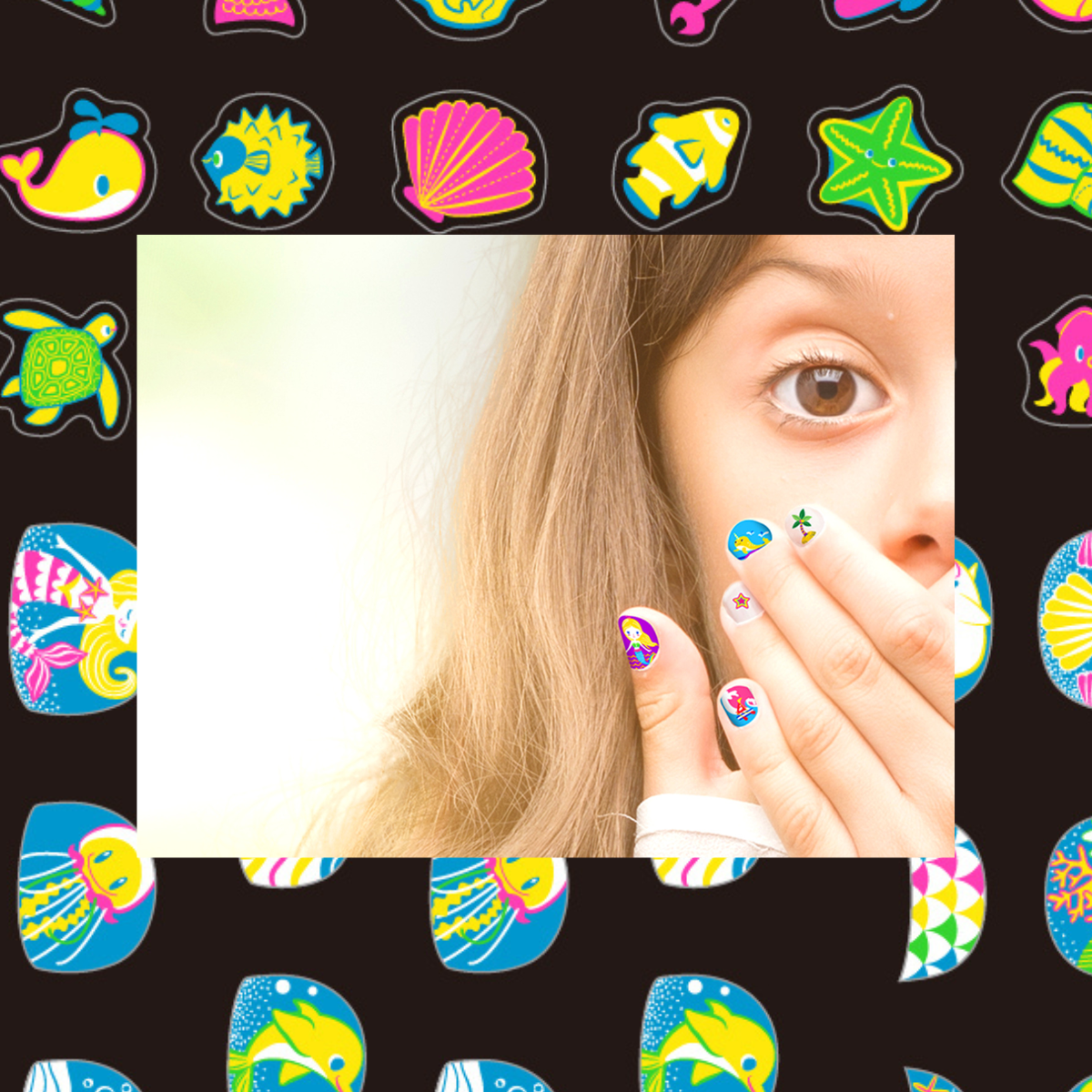 Stickers de uñas fluorescentes